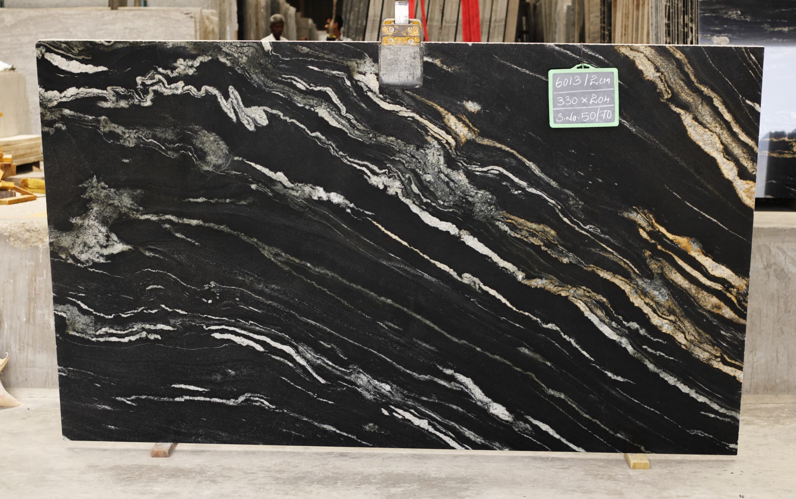 Titanium Gold Granite natural stone texture